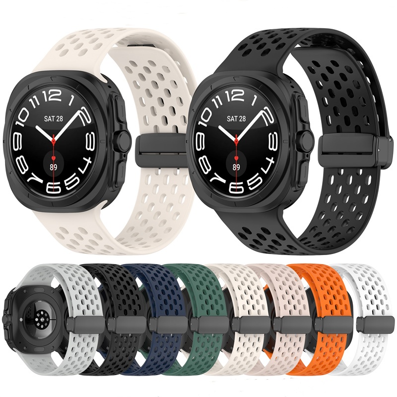 بند سیلیکونی تنفس‌پذیر AirFlow Sport Band مخصوص Samsung Galaxy Watch Ultra 47mm