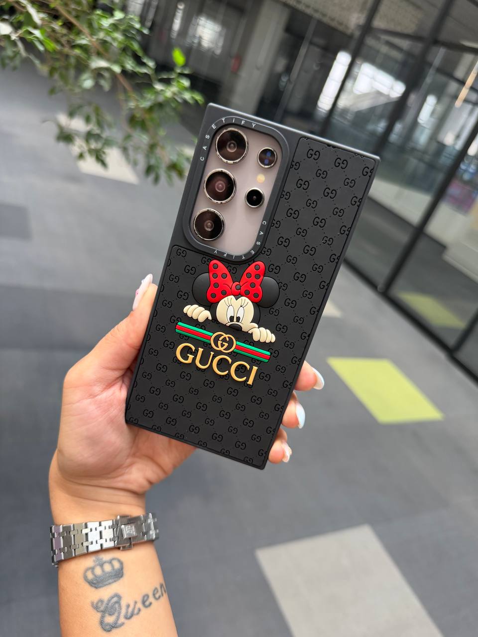 قاب گوشی سامسونگ فانتزی طرح برجسته میکی موس مدل Gucci Mickey Mouse