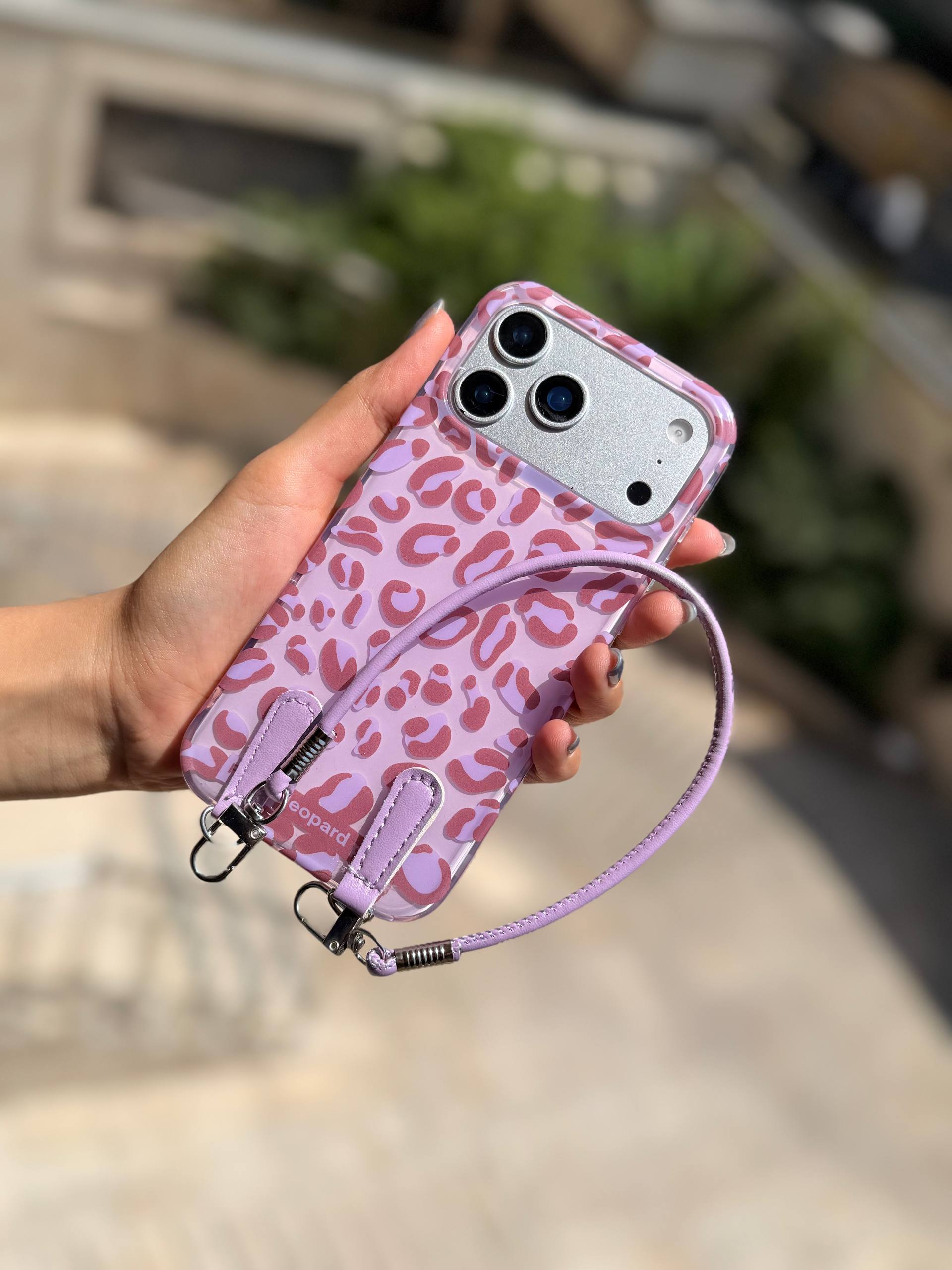 قاب آیفون مدل پلنگی یاسی بنفش | Lavender Leopard Series