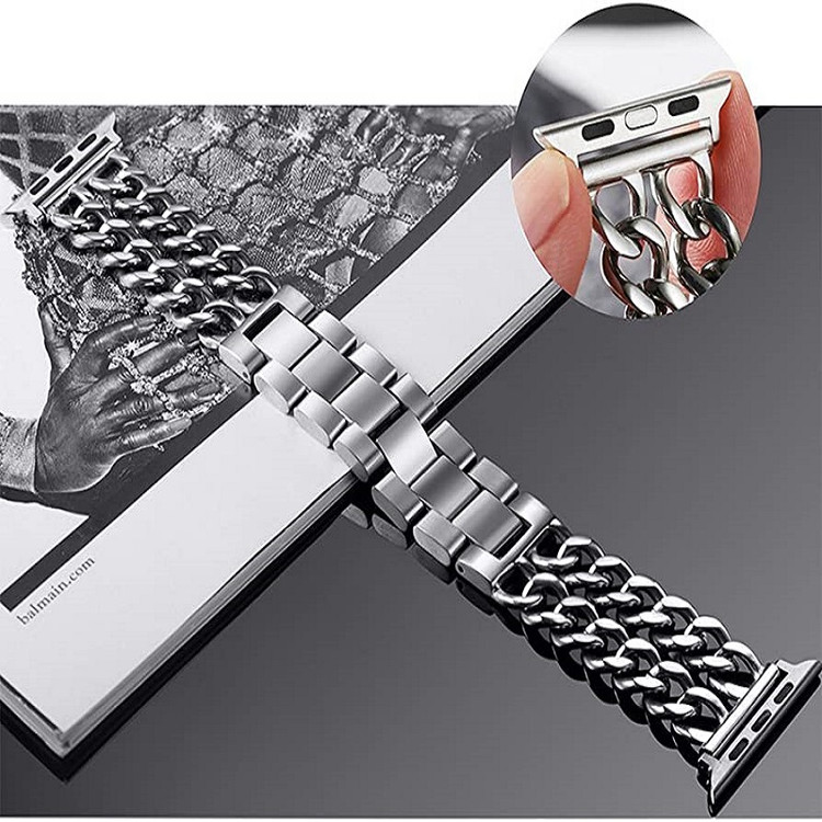 بند کارتیر زنجیری مدل Cartier 2R مناسب برای اپل واچ های سری Apple Watch 1 / 2 / 3 / 4 / 5 / 6 / 7 / 8 / 9 / 10 / 11 / SE / Ultra