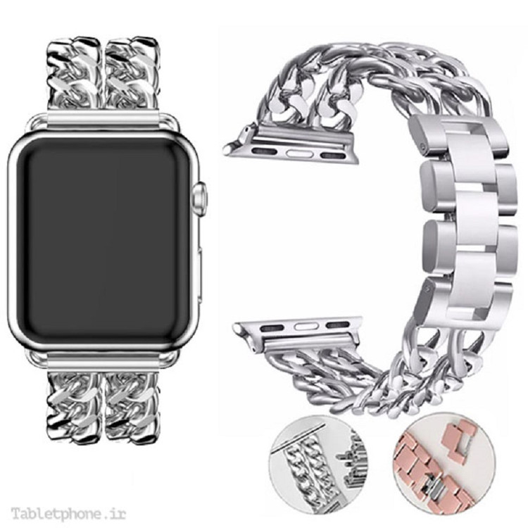 بند کارتیر زنجیری مدل Cartier 2R مناسب برای اپل واچ های سری Apple Watch 1 / 2 / 3 / 4 / 5 / 6 / 7 / 8 / 9 / 10 / 11 / SE / Ultra