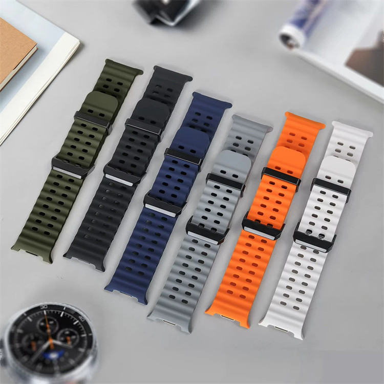 بند سیلیکونی مدل Marine Band مناسب برای ساعت های هوشمند سامسونگ Galaxy Watch 8 Ultra / Galaxy Watch 7 Ultra