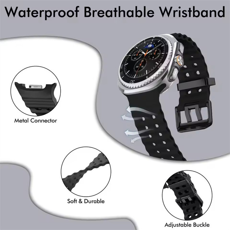 بند سیلیکونی مدل Marine Band مناسب برای ساعت های هوشمند سامسونگ Galaxy Watch 8 Ultra / Galaxy Watch 7 Ultra