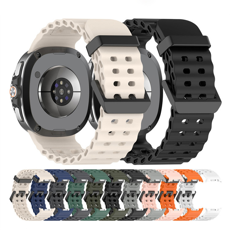 بند سیلیکونی مدل Marine Band مناسب برای ساعت های هوشمند سامسونگ Galaxy Watch 8 Ultra / Galaxy Watch 7 Ultra
