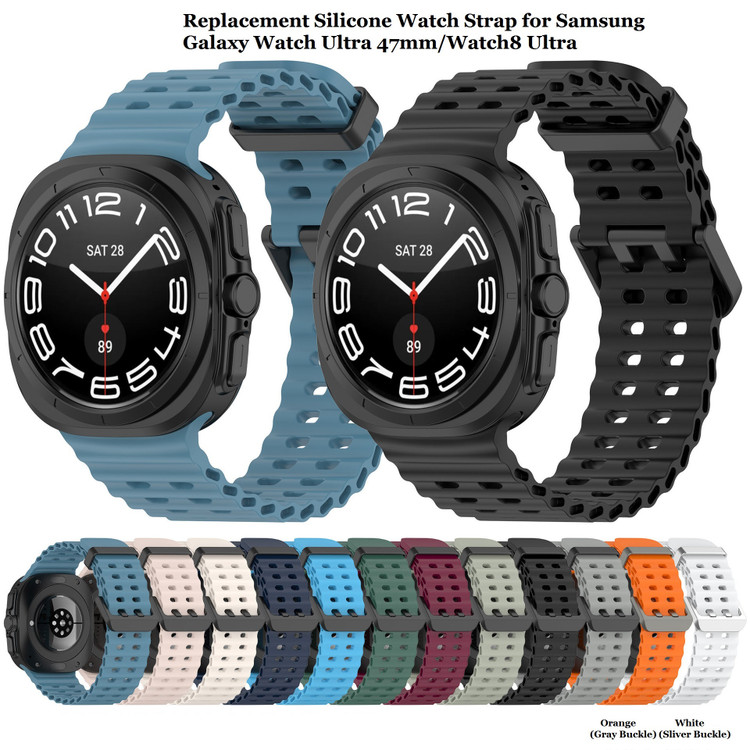 بند سیلیکونی مدل Marine Band مناسب برای ساعت های هوشمند سامسونگ Galaxy Watch 8 Ultra / Galaxy Watch 7 Ultra