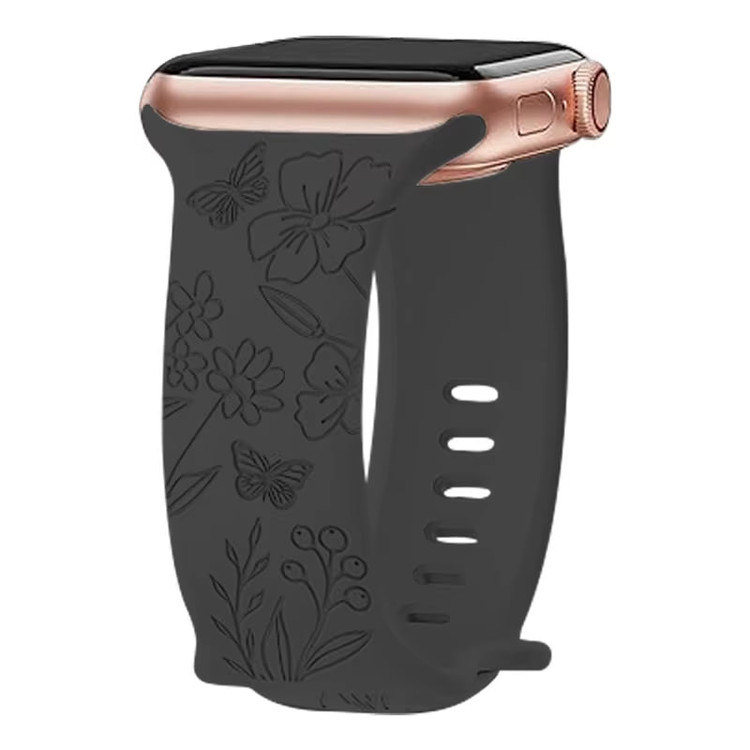 بند سیلیکونی اپل واچ BLOSSÉA طرح گل و پروانه