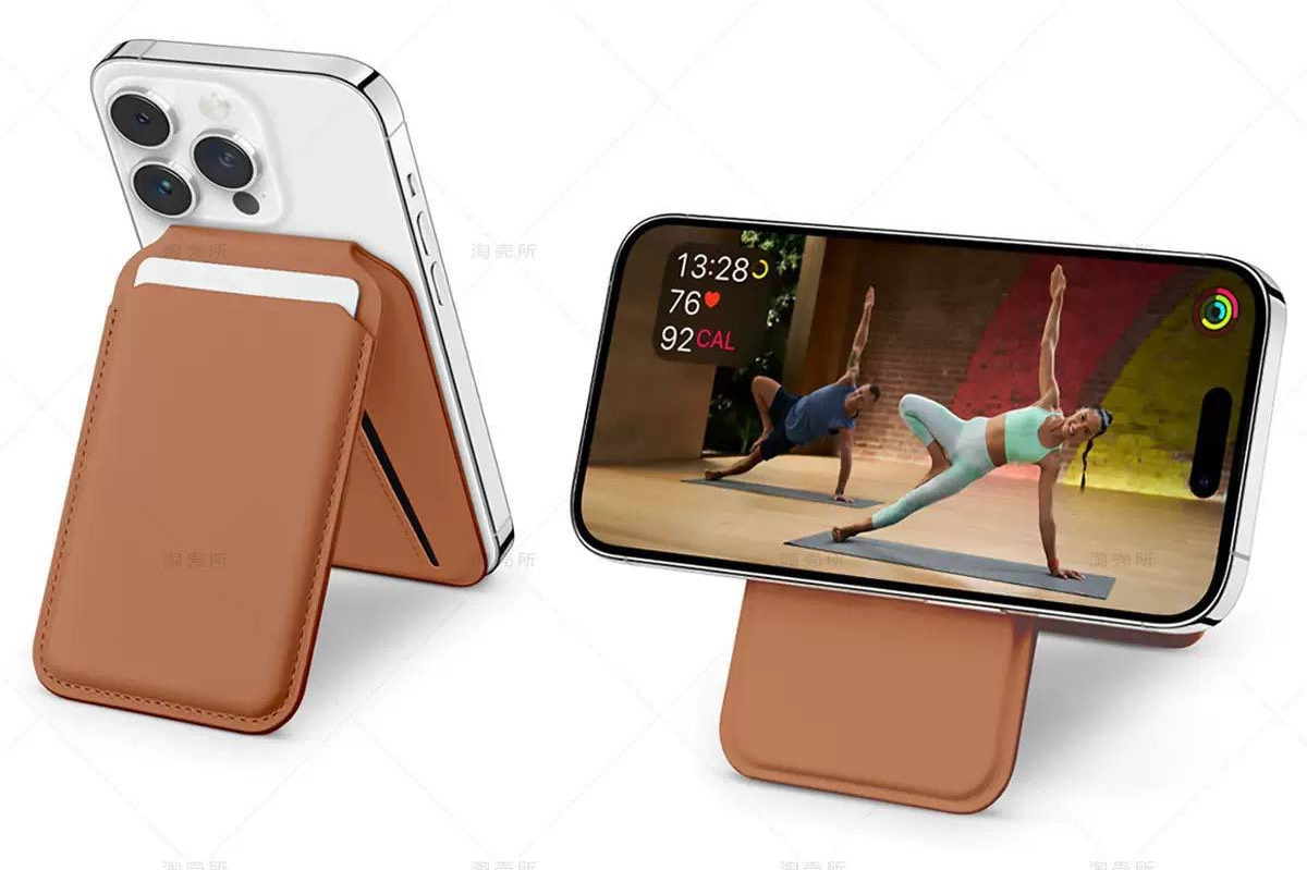 ولت چرم استند دار اپل مدل  Magnetic Wallet Holder مناسب آیفون