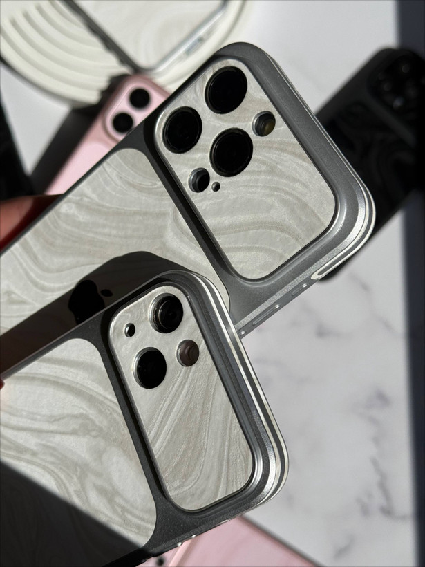 قاب آیفون ماربل لنز مخملی Marble Lens Velvet Case