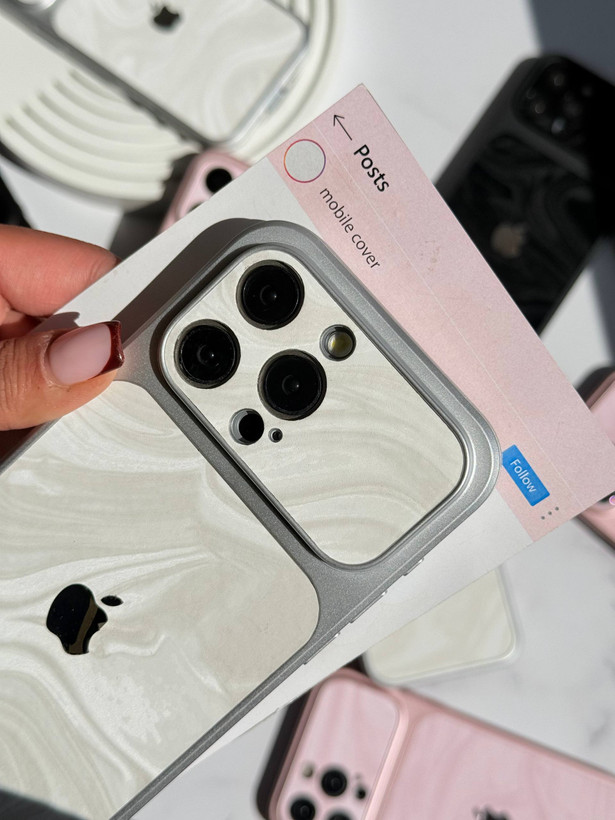 قاب آیفون ماربل لنز مخملی Marble Lens Velvet Case