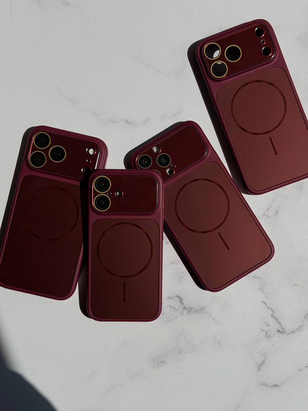 قاب مگ سیف دار تبدیل به آیفون 18 مدل PVD Burgundy iPhone Case